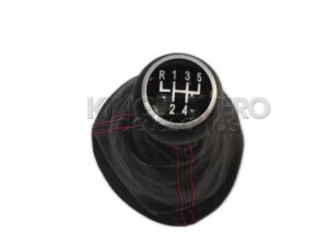 POMO CON FUNDA DE PIEL COSTURAS ROJO - JETTA, GOLF, BEETLE MK4 O A4