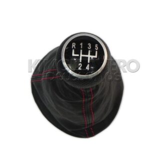 POMO CON FUNDA DE PIEL COSTURAS ROJO - JETTA, GOLF, BEETLE MK4 O A4