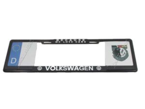 MARCO PORTAPLACA TIPO EUROPEO EDICION FUSION GERMANY EAGLE VOLKSWAGEN WRICKED BADGE