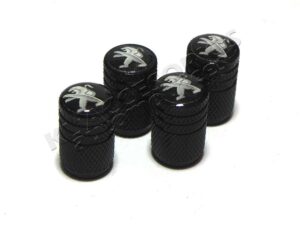 JUEGO DE TAPAS AIRE LLANTA PEUGEOT, ALUMINIO NEGRO, UNIVERSALES
