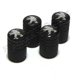 JUEGO DE TAPAS AIRE LLANTA PEUGEOT, ALUMINIO NEGRO, UNIVERSALES