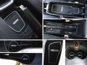 SET TAPETES CUBRE HUECOS, PORTA VASOS, VOLKSWAGEN VENTO, COMFORTLINE, ACTIVE, HIGHLINE