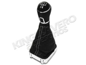 SET DE PALANCA DE VELOCIDADES CON FUNDA DE PIEL Y MARCO CROMO- JETTA, VENTO Y GOLF MK7