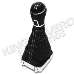 SET DE PALANCA DE VELOCIDADES CON FUNDA DE PIEL Y MARCO CROMO- JETTA, VENTO Y GOLF MK7