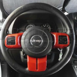 EMBELLECEDORES DE VOLANTE EN ROJO – JEEP PATRIOT, COMPASS, WRANGLER, SAHARA