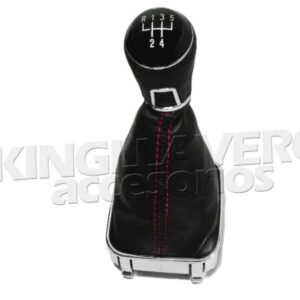 SET DE PALANCA DE VELOCIDADES CON FUNDA DE PIEL Y MARCO CROMO- JETTA, VENTO Y GOLF MK7