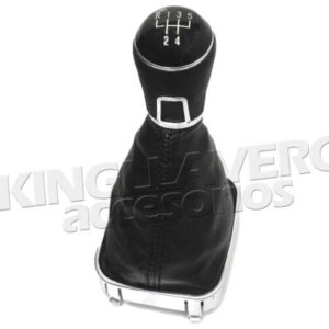 SET DE PALANCA DE VELOCIDADES CON FUNDA DE PIEL Y MARCO CROMO- JETTA, VENTO Y GOLF MK7