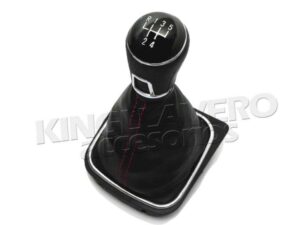 SET DE PALANCA DE VELOCIDADES CON FUNDA DE PIEL Y MARCO CROMO -GOLF MK7