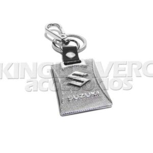 LLAVERO SUZUKI, ACABADO CROMO PIEL