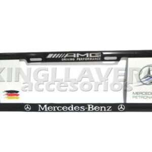 MARCO PORTAPLACA TIPO EUROPEO EDICION MERCEDES BENZ PETRONAS DEUTCHSLAND, AMG DRIVING PERFORMANCE HECHO DE PLASTICO ABS CON LETRAS EN RELIEVE, CALCOMANIAS EN VINIL AUTOADHERIBLE IMPRESO CON REFLEJANTE, COMPATIBLE CON TODAS LAS PLACAS MEXICANAS.
