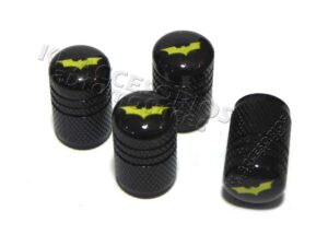 JUEGO DE TAPAS AIRE LLANTA, CABALLERO DE LA NOCHE, BATMAN, ALUMINIO NEGRO, UNIVERSALES