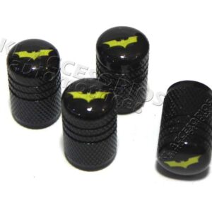 JUEGO DE TAPAS AIRE LLANTA, CABALLERO DE LA NOCHE, BATMAN, ALUMINIO NEGRO, UNIVERSALES