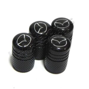 JUEGO DE TAPAS AIRE LLANTA, MAZDA, ALUMINIO NEGRO, UNIVERSALES