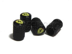 JUEGO DE TAPAS AIRE LLANTA, FERRARI, ALUMINIO NEGRO, UNIVERSALES