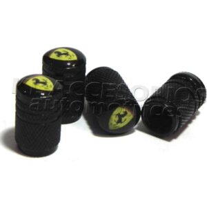 JUEGO DE TAPAS AIRE LLANTA, FERRARI, ALUMINIO NEGRO, UNIVERSALES