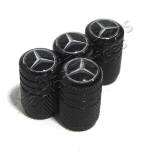 JUEGO DE TAPAS AIRE LLANTA, MERCEDES BENZ, ALUMINIO NEGRO, UNIVERSALES