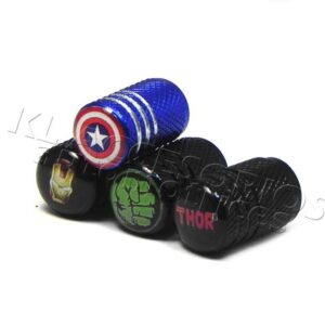 JUEGO DE TAPAS AIRE LLANTA, MARVEL EDITION, AVENGERS, VENGADORES, ALUMINIO, UNIVERSALES