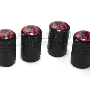 JUEGO DE TAPAS AIRE LLANTA, SPARTAN RACE EDITION, ROMANOS, AROO, ALUMINIO NEGRO, UNIVERSALES