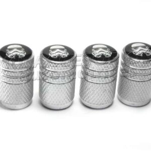 JUEGO DE TAPAS AIRE LLANTA, STAR WARS EDITION, STORMTROOPER, ALUMINIO, UNIVERSALES