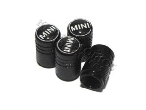 JUEGO DE TAPAS AIRE LLANTA, MINI COOPER, SALT, CHILI, PEPPER, JOHN COOPER, ALUMINIO NEGRO, UNIVERSALES