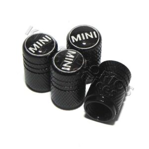 JUEGO DE TAPAS AIRE LLANTA, MINI COOPER, SALT, CHILI, PEPPER, JOHN COOPER, ALUMINIO NEGRO, UNIVERSALES