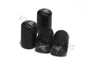 JUEGO DE TAPAS AIRE LLANTA, MUSTANG, SHELBY, ELEANOR, ALUMINIO NEGRO, UNIVERSALES