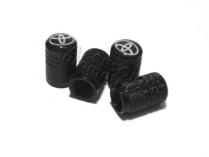 JUEGO DE TAPAS AIRE LLANTA, TOYOTA, ALUMINIO NEGRO, UNIVERSALES