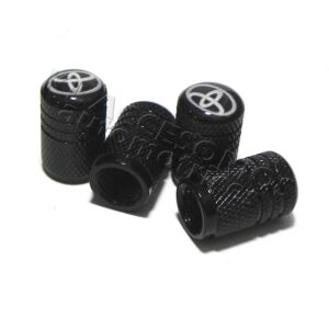 JUEGO DE TAPAS AIRE LLANTA, TOYOTA, ALUMINIO NEGRO, UNIVERSALES