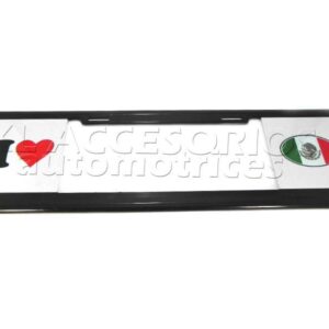 MARCO PORTAPLACA TIPO EUROPEO EDICION EDICION I LOVE MEXICO, BANDERA MEXICANA HECHO DE PLASTICO ABS CON LETRAS EN RELIEVE, CALCOMANIAS EN VINIL AUTOADHERIBLE IMPRESO CON REFLEJANTE, COMPATIBLE CON TODAS LAS PLACAS MEXICANAS.