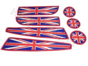 Set Tapetes Cubre Espacios Internos Mini Cooper,  Bandera Inglaterra