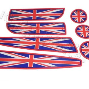 Set Tapetes Cubre Espacios Internos Mini Cooper,  Bandera Inglaterra