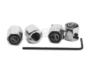 JUEGO DE TAPAS AIRE LLANTA CROMO, NISSAN, ANTI ROBO, UNIVERSALES, ACERO INOXIDABLE