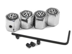 JUEGO DE TAPAS AIRE LLANTA CROMO, VOLKSWAGEN, ANTI ROBO, UNIVERSALES, ACERO INOXIDABLE