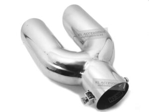 COLILLA TERMINAL CROMO CON DOBLE SALIDA -UNIVERSAL