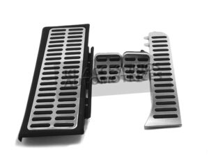 SET QUE INCLUYE CUBRE PEDALES Y POSAPIE COMPATIBLES CON VOLKSWAGEN JETTA MK6 Y PASSAT CC, FACIL INSTALACION, CUMPLE CON LAS ESPECIFICACIONES DEL VEHICULO, HECHO DE ALUMINIO CON PLASTICO VULCANIZADO.