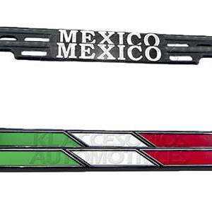 PAR DE PORTAPLACAS, MEXICO, BANDERA, TRI, SELECCION NACIONAL, FUERZA