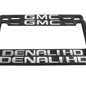 SET DE 2 MARCOS PORTA PLACAS GMC DENALI HD, TAMAÑO NACIONAL