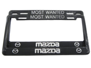 SET DE 2 MARCOS PORTA PLACAS MAZDA MOST WANTED, TAMAÑO NACIONAL