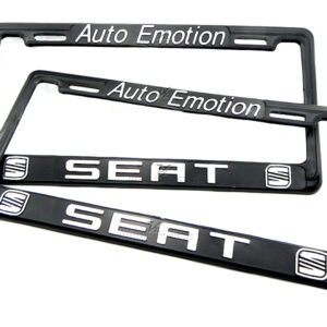 SET DE 2 MARCOS PORTA PLACAS SEAT AUTO EMOTION, TAMAÑO NACIONAL
