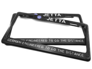 SET DE 2 MARCOS PORTAPLACAS VOLKSWAGEN JETTA, GERMAN ENGINEERED TO GO