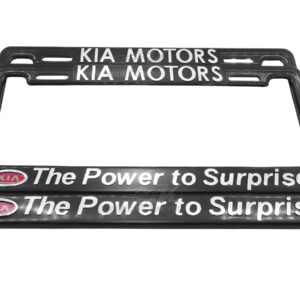 SET DE 2 MARCOS PORTAPLACAS KIA MOTORS, THE POWER TO SURPRISE