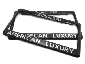 SET DE 2 MARCOS PORTAPLACAS LINCOLN, AMERICAN LUXURY, NAVIGATOR, CONTINENTAL, MARK, MKX, MKC, CORSAIR