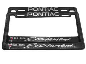 SET DE 2 MARCOS PORTAPLACA PONTIAC, WE BUILT EXCITEMENT