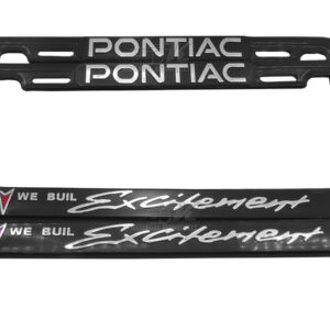 SET DE 2 MARCOS PORTAPLACA PONTIAC, WE BUILT EXCITEMENT