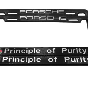 SET DE 2 MARCOS PORTAPLACAS PORSCHE, PRINCIPLE OF PURITY