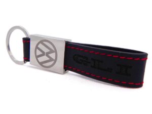 LLAVERO EDICION LIMITADA GLI, PIEL COSTURAS ROJAS