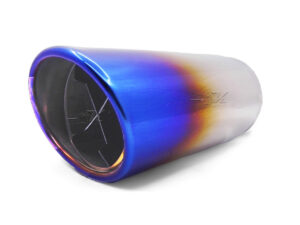 Punta de escape flameada universal compatible con tubos de escape con 35 a 62 mm de diametro.