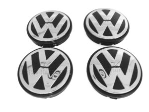 SET QUE CONTIENE 4 TAPAS DE CENTRO DE RIN CON LOGO VOLKSWAGEN