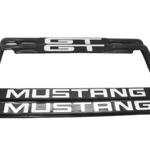 SET QUE INCLUYE 2 MARCOS PORTAPLACAS DE PLASTICO COMPATIBLE CON MATRICULAS MEXICANAS, LETRAS EN RELIEVE CON ACABADO CROMO