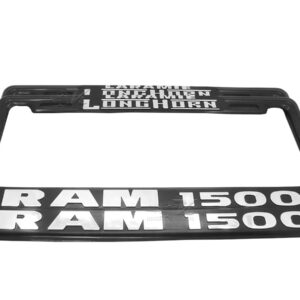 SET QUE INCLUYE 2 MARCOS PORTAPLACAS DE PLASTICO COMPATIBLE CON MATRICULAS MEXICANAS, LETRAS EN RELIEVE CON ACABADO CROMO